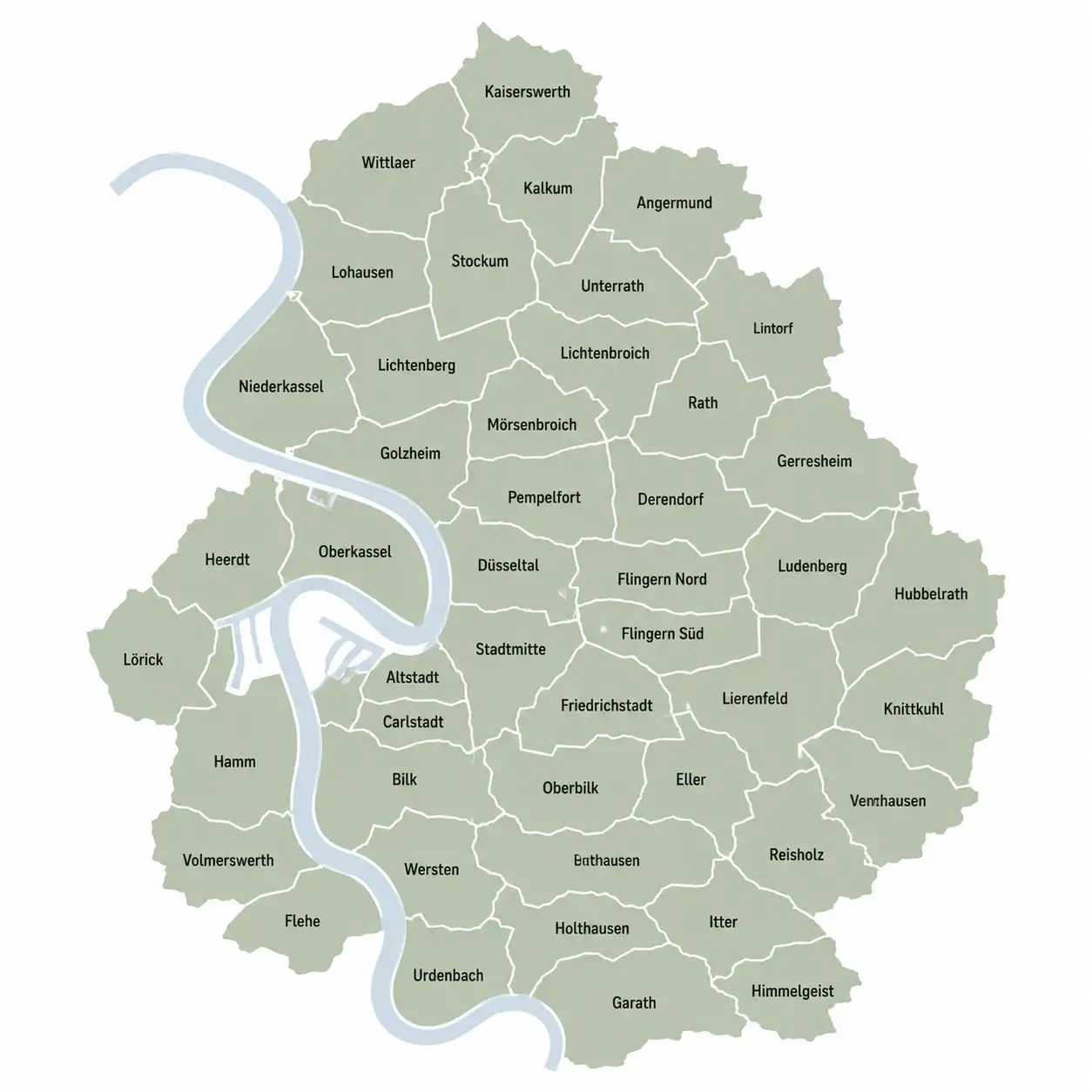 Düsseldorf Stadtteile